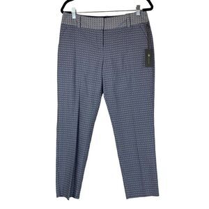 Outback Red Blue Mod Print Cassidy Fit Ankle Pants Size 8 New